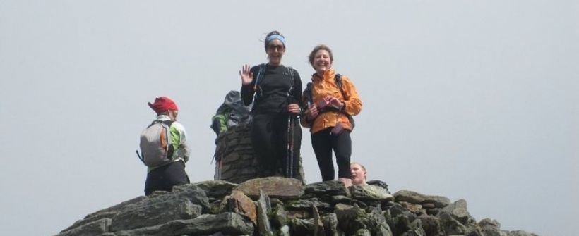 On top of Snowden -  the Living by Giving Three Peaks Sponsored Challenge 